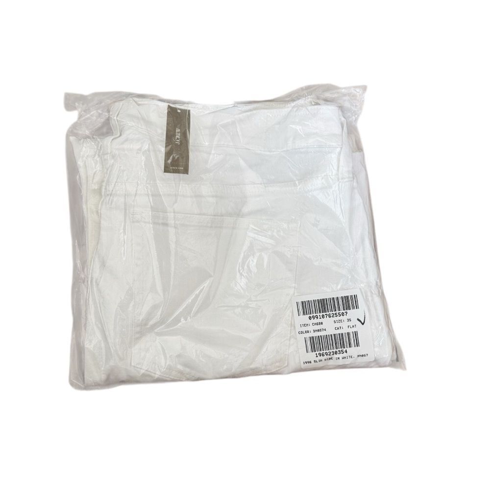 NWT J CREW Slim-wide jean in white size 35 - Picture 10 of 10